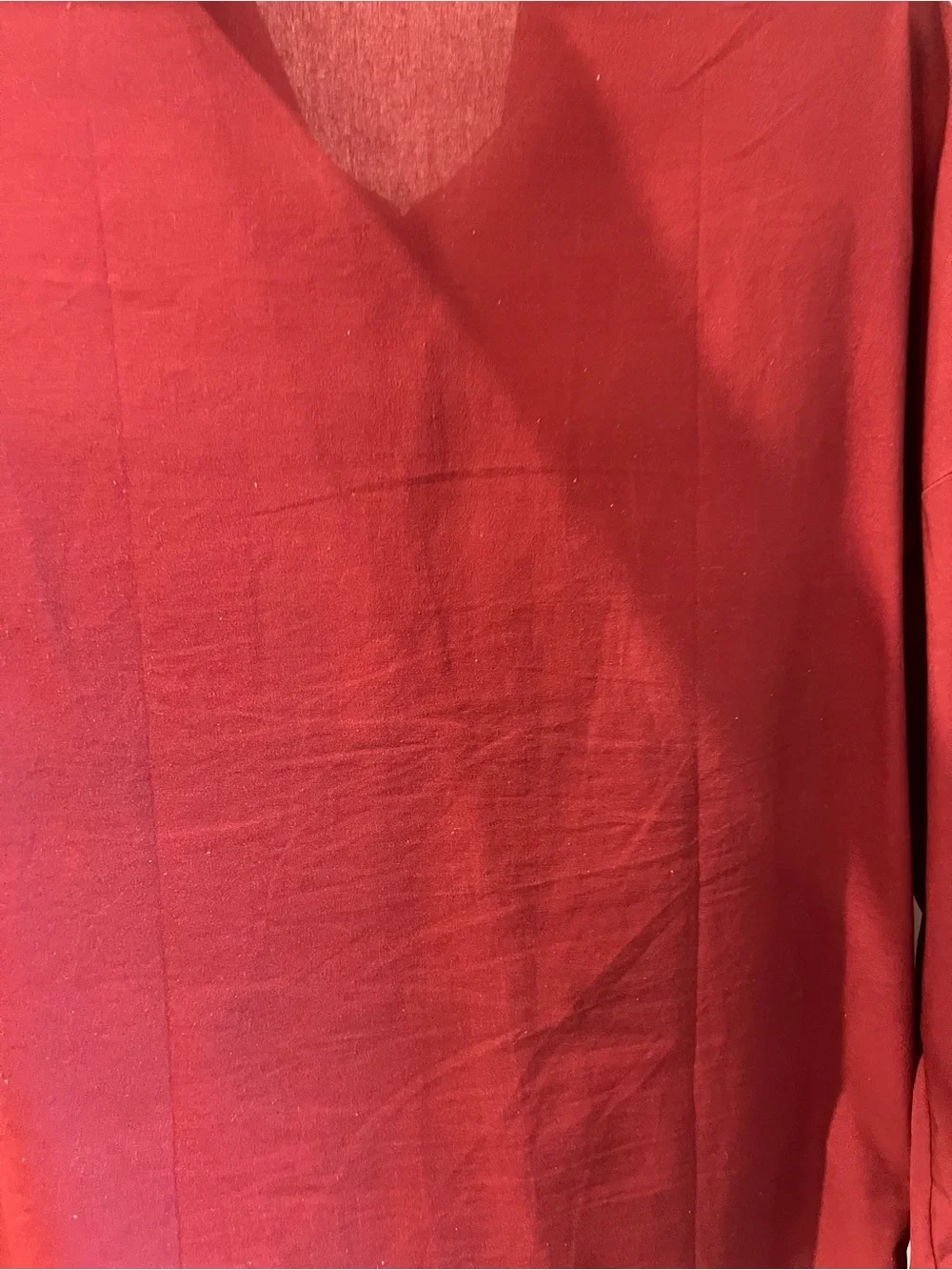 Women's Red Button-Down Shirt with Rooster Graphic